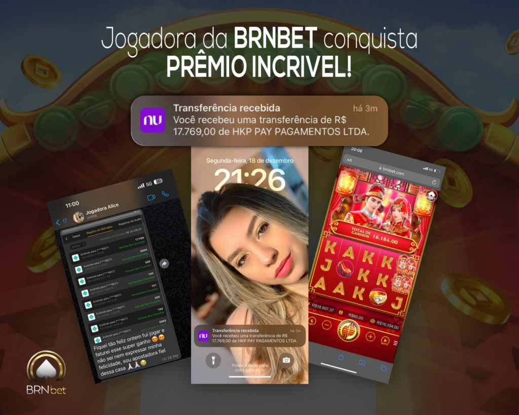 Jogadora da BRNBET conquista prêmio incrível.